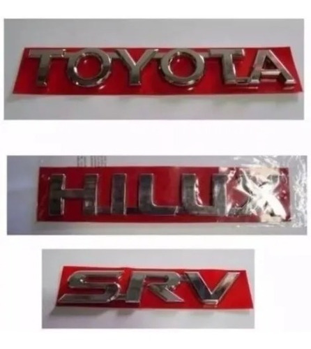 Logos Cromados Toyota Hilux Srv  Sr4 3.0 D4d (varios)