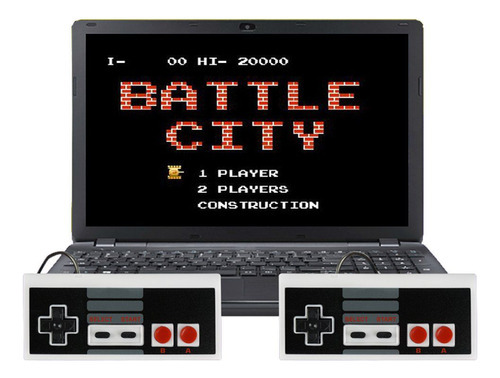 Controlador USB Nes de 8 bits de Nintendo compatible con ordenador Mac, color gris