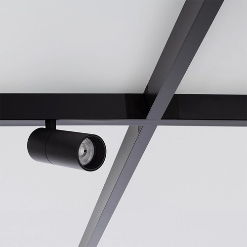 Riel Magnetico De Adosar Pared O Techo 1 Metro Negro Unilux