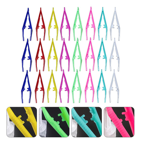 Pinça De Sobrancelha, Pinça Descartável, Cílios Postiços, 24