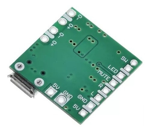 Placa amplificadora Super Mini Pam8403*micro USB, 5 unidades