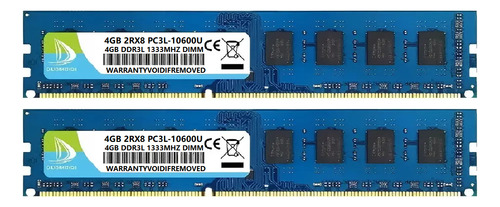 Memoria Ram Gamer DDR3-10600U-1333 8gb 2x4gb Desktop Dimm D Duomeiqi Yim2018113 240pin Color Verde