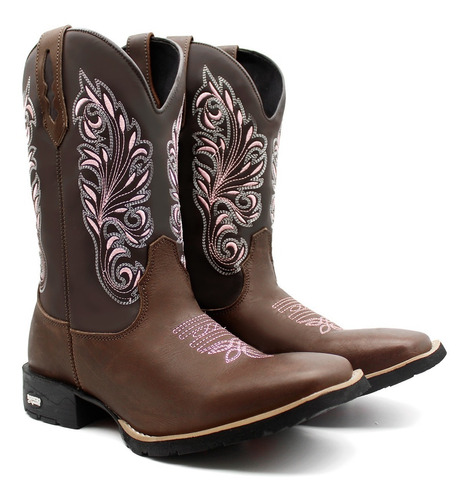 Bota Texana Country Feminina Butina Cowgirl Super Conforto