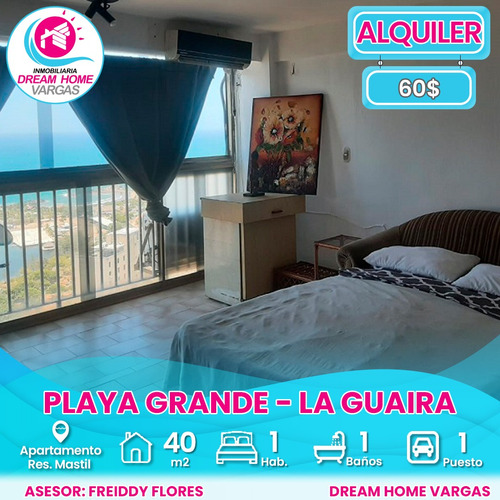 Apartamento En Alquiler  Res. Mastil, Playa Grande  La Guaira