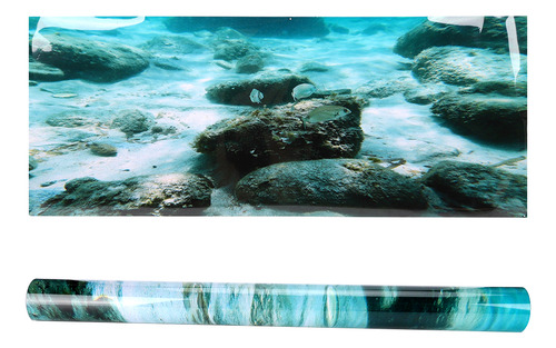 Póster De Acuario, Adhesivo De Pvc, Fondo De Roca, Fondo Mar