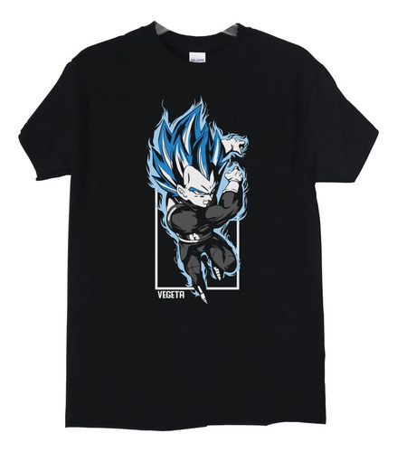 Polera Dragon Ball Super Vegeta Pelo Azul Anime Poleradicto