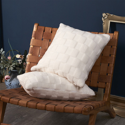 Fundas De Almohada Decorativas De Suave Lana Sintética Para