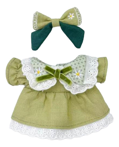Vestido De Muñeca De Felpa Con Lazo Para El Pelo, Traje De