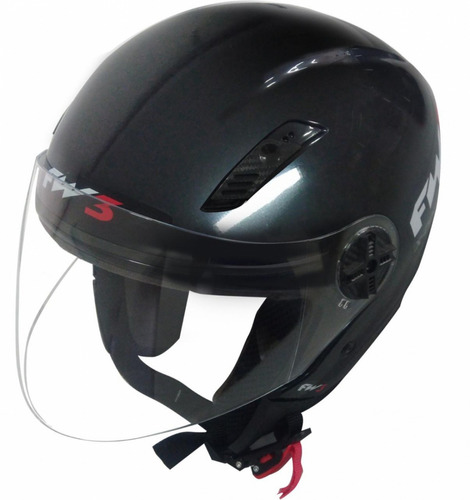 Capacete Moto Aberto X Open Classic Premium Cor Preto Brilhante 60