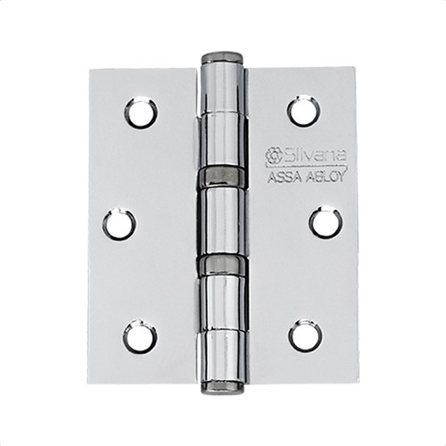 Dobradiça Com Rolamento 891, 4 X 3 Cromado - Silvana 3pçs