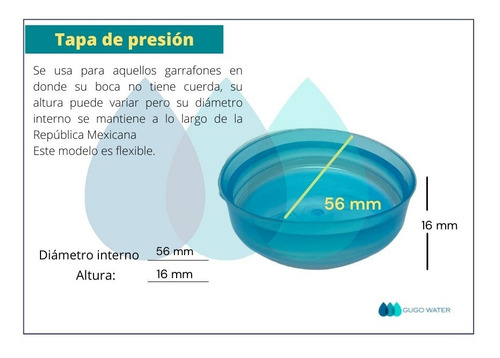 Imagen 3 de 7 de 6 M De Tapa Para Envase Garrafon De Agua Modelo Presion