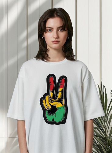 Remera Amor Y Paz Reggae Bob Marley Personalizada Unisex