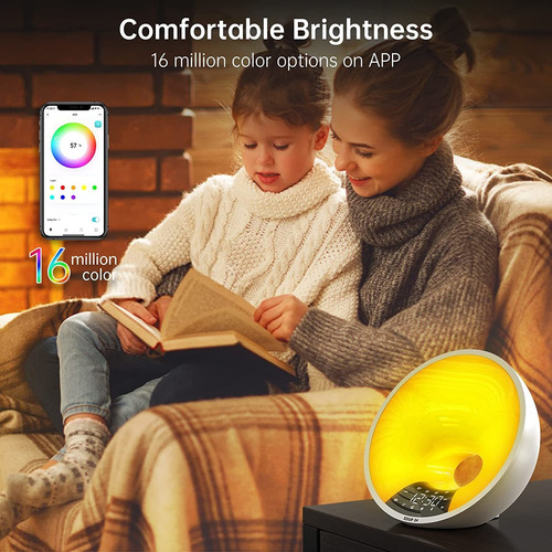 Reloj Despertador Edup In, Simulación De Amanecer, Bluetooth