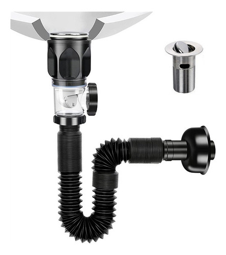 Kitchen Bathroom Sink Drain Pipe Flexible Drainage Pipe
