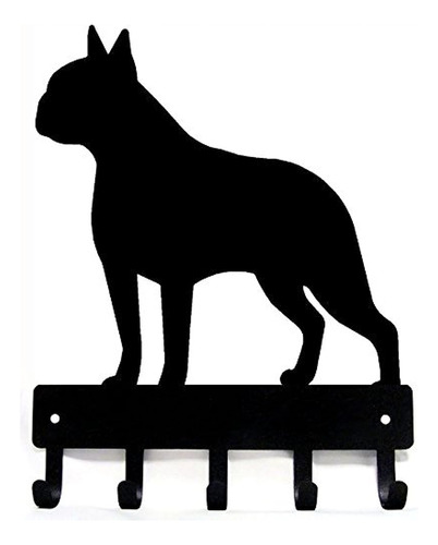 Boston Terrier Rack / Correa Del Perro Percha De Ropa Clave