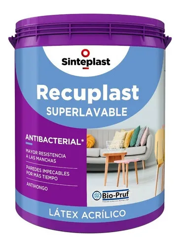 Latex Recuplast Int Superlavable 2 X 4l Satinado Mm