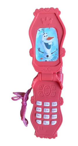Celular De Brinquedo Smartphone Flip Frozen Com Luz E Som