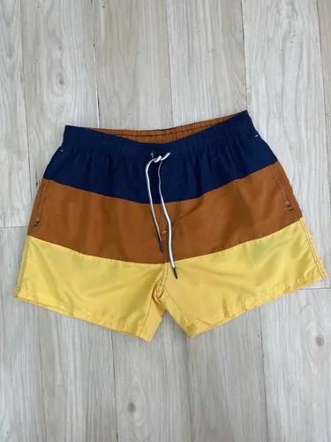 Short De Ba o Malla Rayado 3 Colores Hombre The Big Shop 7.450