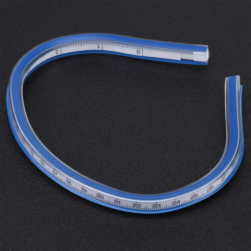 1 Pcs Curva De Plástico Flexible Regla De Regla Drawing