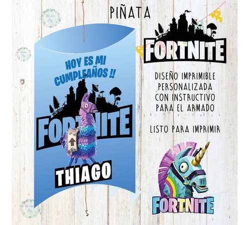 Kit Imprimible Piñata Fortnite