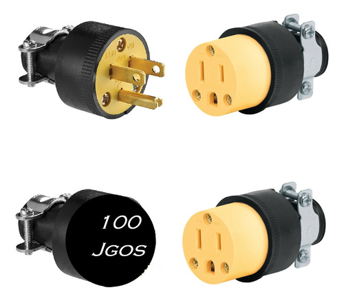 Clavija Y Contacto Uso Rudo Industrial Hule Pvc (100jgos)