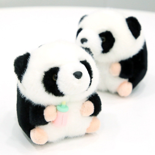 Llavero De Panda De Peluche De Dibujos Animados Con Mochila