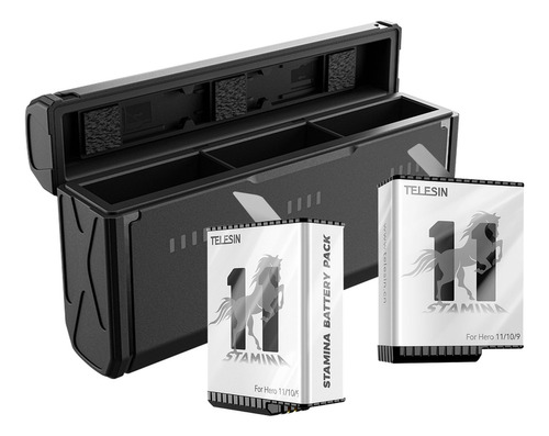 Caja De Carga Telesin Box Para Cargar 2 Baterías Hero11/10/9