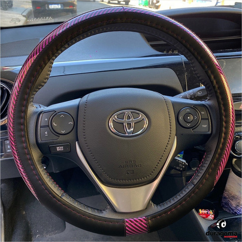 Imagen 4 de 8 de Funda Cubre Volante Auto Femenino Mujer Diseño Rosa Variedad