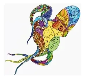 Pulpo Calcomanía Sticker Reflectiva Octupus 11.1x11.8cm