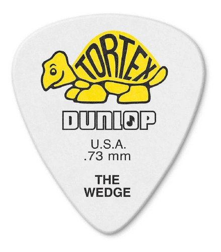 Kit 12 Palhetas Dunlop Tortex Wedge 0.73mm Usa 424r.73 Cor Branco Tamanho 0.73 Mm