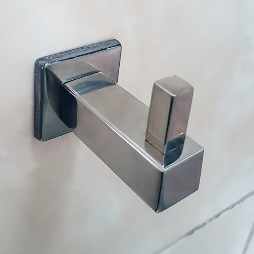Gancho Cabide Multiuso Roupa Toalheiro Aço Inox Porta Toalha Cor Cinza