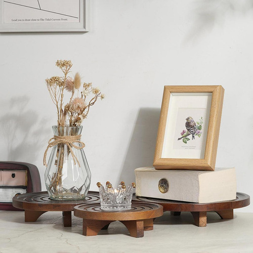 3x Soporte De Plantas De Madera Soporte De Bote De Flores