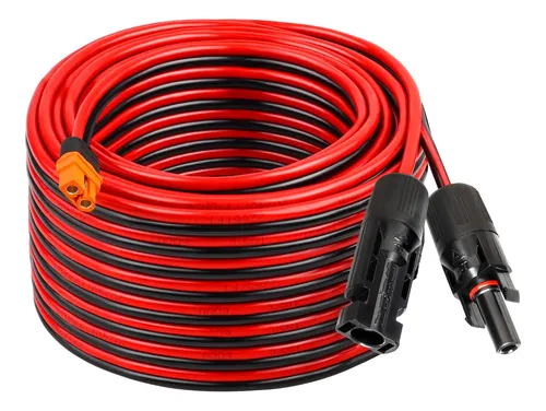 Cable Solar 12awg 15 Metros Adaptador Xt60i Para Generador