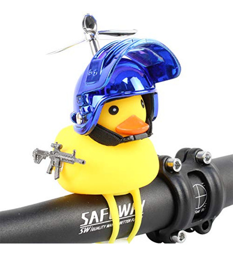 Patito Adorno Moto   Timbre De Bicicleta (casco Azul)