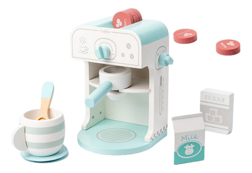 Juego De Cafetera De Madera, Juguetes De Madera Para Niños,