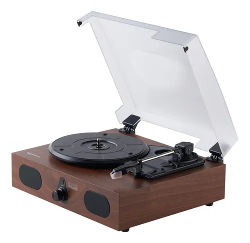 comprar Turntable Bluetooth Con Altavoces, Pack 3 Velocidades - Negr