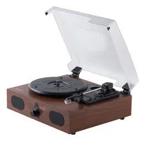 Comprar Turntable Bluetooth Con Altavoces, Pack 3 Velocidades - Negr