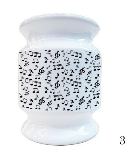 Mate Ceramica + Bombilla Notas Musicales Llama Cactus Regalo