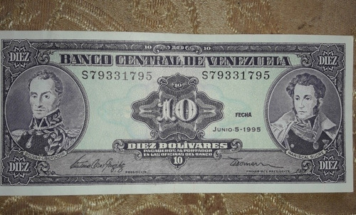 Billete De 10 Bolívares