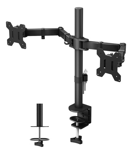 Soporte Doble Para Monitor Bontec Mdm 002 13-27 Ergonómico