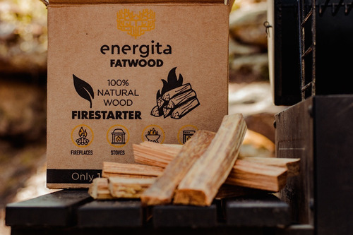 Imagen 1 de 10 de Ocote Iniciador De Fuego Premium Natura Leña Asador Fogata