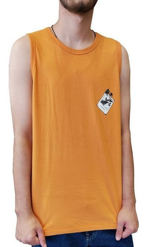 Camiseta Regata Hering Masculina Laranja Estampada 4addlm7en