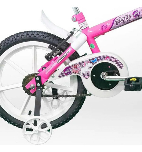 Bicicletatrack & Bikes Pinky Infantil, Aro 16, Rosa