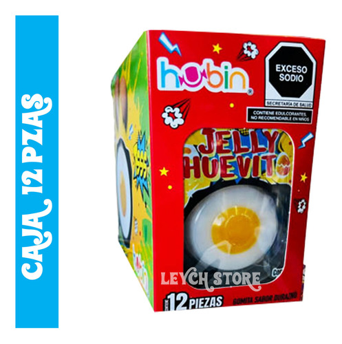 Jelly Huevito Estrellado Hubin Caja 12 Pzas