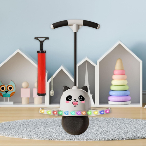 . Bola De Pogo Em Formato De Panda Com Alça, Bola Quicando