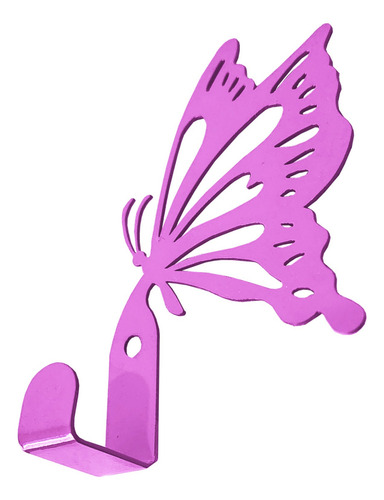 Porta Llaves De Pared Moderno Figura De Mariposa 1 Gancho Color Rosa