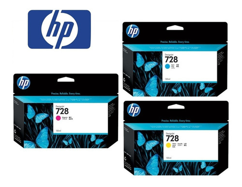 Kit 03 Cartucho Tinta Original Hp 728 T730 T830 130ml - Cym