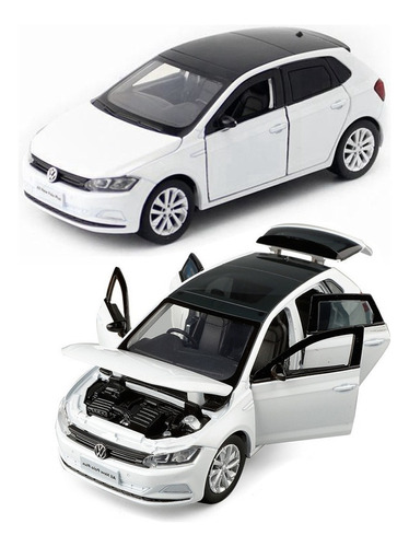 Volkswagen Polo Plus Miniatura Metal Coche Con Luz Y Sonido