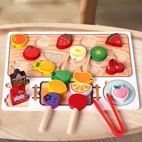Juego De Combinación De Frutas, Juguete Montessori Realista