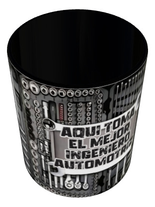 Taza Ingeniero Automotriz Mecanico Negra Negro